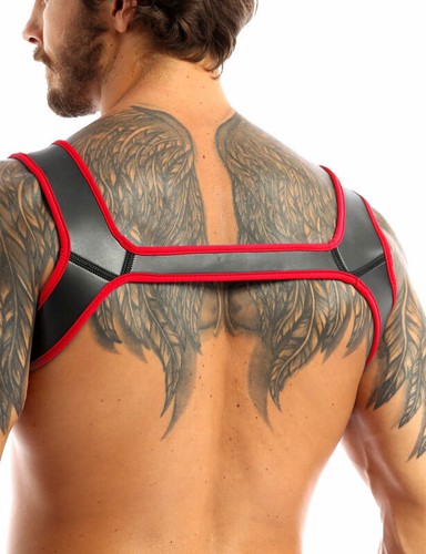 Costume Uomo Halter Body Petto Imbracatura Cintura Regolabile con O-ring Clubwear - Foto 112 di 150