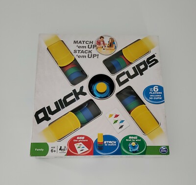 Quick Cups Match em Stack em Line em Up Family Game Ages 6+ 2-6 Players ...