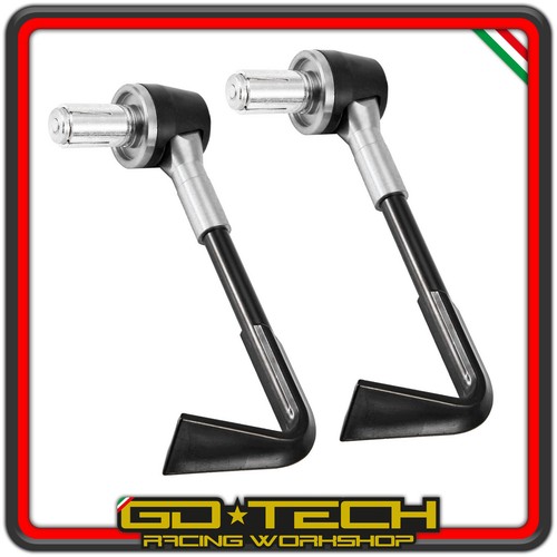 PARALEVE MOTO SCOOTER PROTEZIONE LEVE FRENO FRIZIONE COPPIA Argento Anodizzato - Imagen 3 de 6