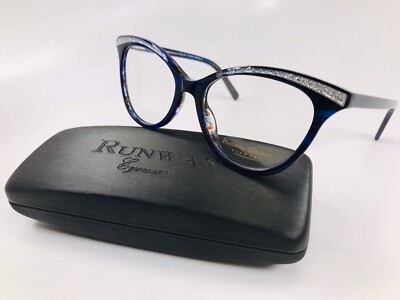 New Runway Couture RCE-291 Blue Glitter Eyeglasses 53mm