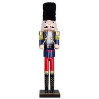 Xl Nussknacker 60Cm Groß Bunt Deko Figur Weihnachten Holz Nostalgisch Soldat