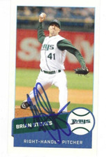 Autographed Signed BRIAN STOKES 2024 Tampa Rays Fan Fest Card w/COA