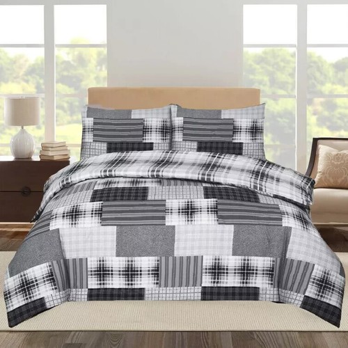 4 Piece Bedding Set Complete Duvet Cover Set With Fitted Bed Sheet & Pillowcases - Picture 4 of 28
