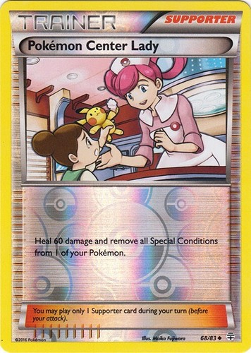 Pokemon Center Lady 68/83 Reverse Holo Generations Pokemon Card NM