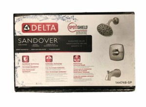 Delta Sandover 144748-SP SpotShield Brushed Nickel Tub & Shower Faucet - Multicolour