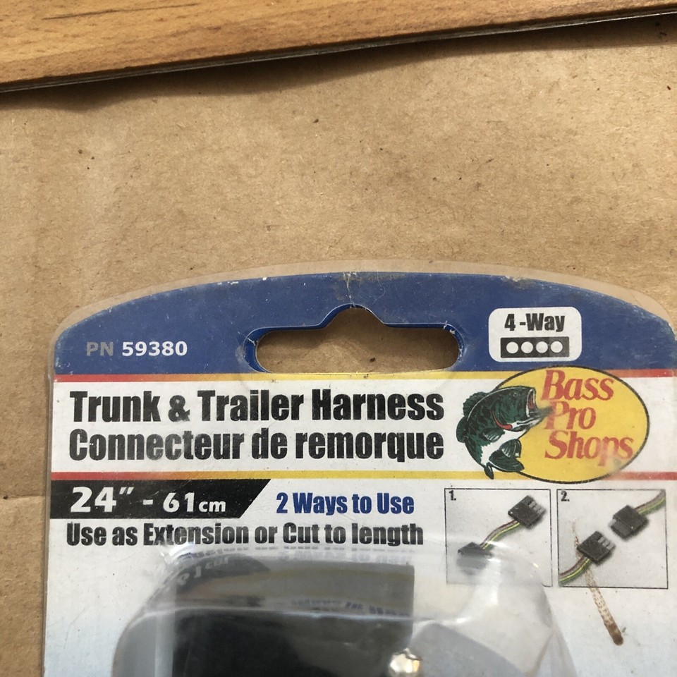 Bass Pro Shop Trailer Light Wiring Harness Flat 4 Way Truck 24” Long