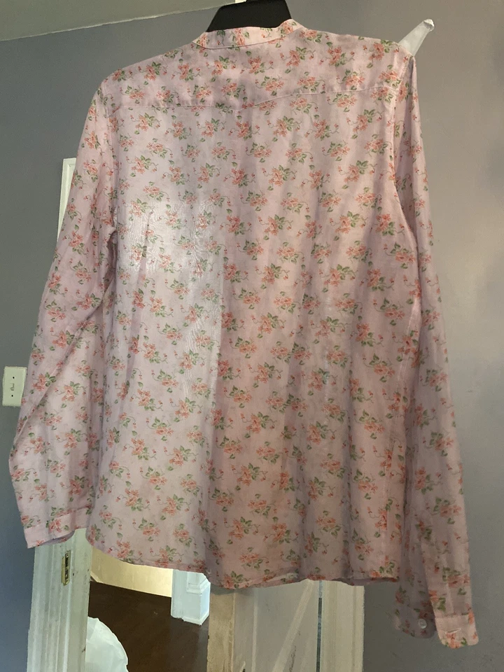 massimo dutti floral Blouse Size L Silk And Cotton - Image 3 of 3