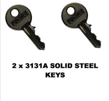 2 x Ronis, EOA, Linde, Schneider 3131A Switch Keys. SOLID STEEL KEYS.