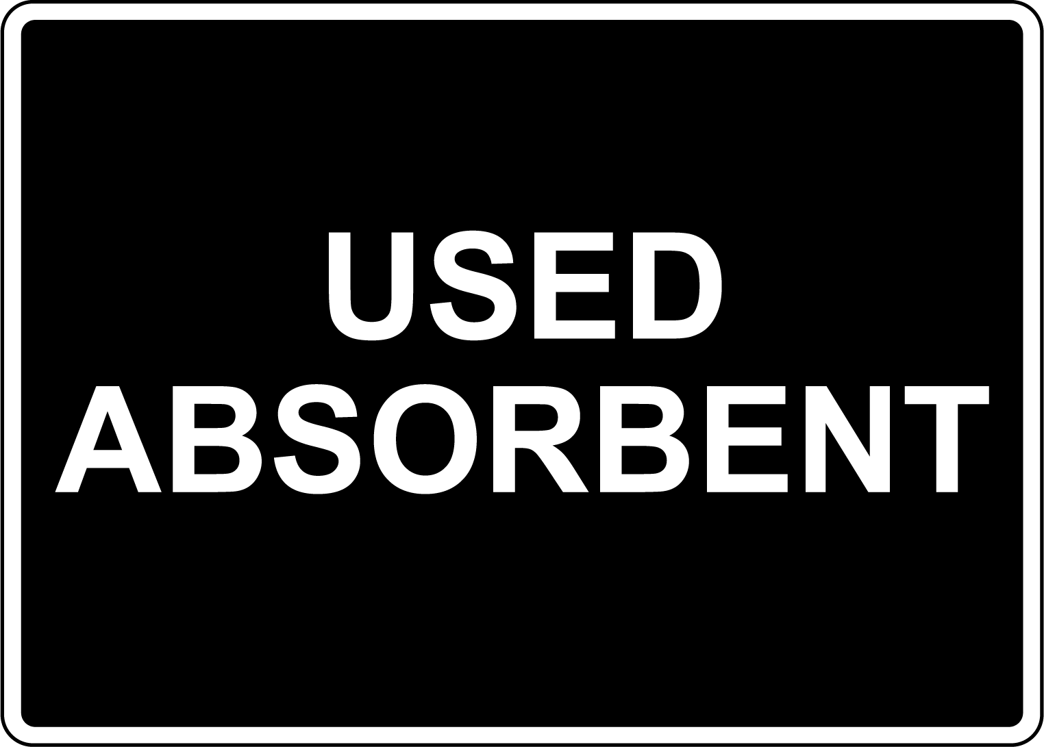 USED ABSORBENT 1 | Adhesive Vinyl Sign Decal | eBay