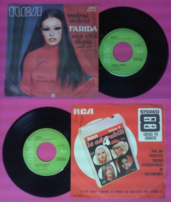 LP 45 7'' FARIDA Vedrai vedrai Una vita di piu' italy RCA AN 4187 no cd mc dvd