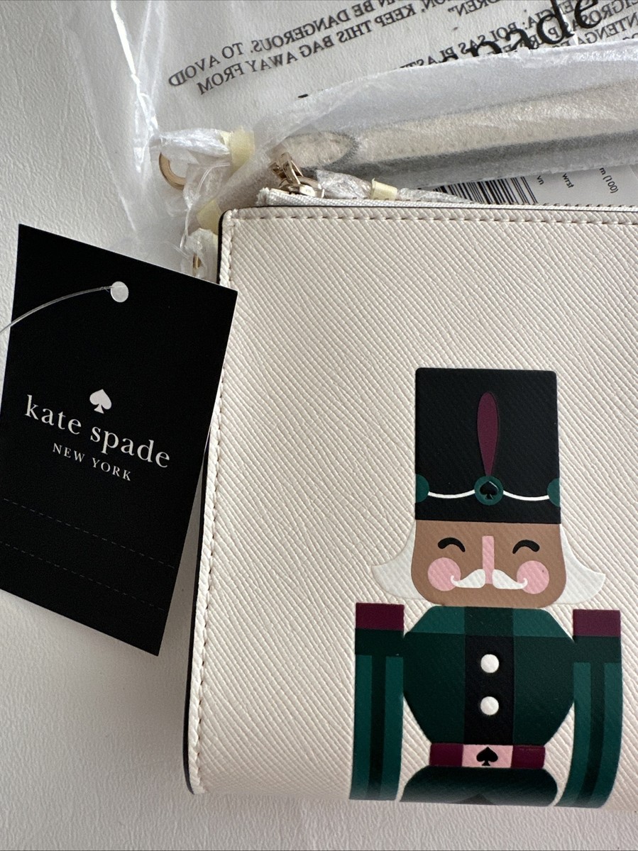 Kate Spade Oh What Fun Nutcracker Double Zip Off White