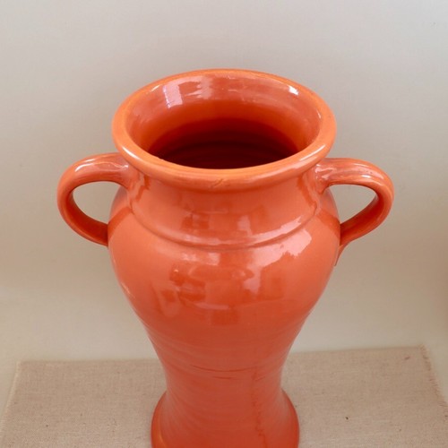 Huge Bauer 17" Rebekah Vase Rust Orange Matt Carlton 1930s Vintage Pottery Floor - Picture 7 of 24