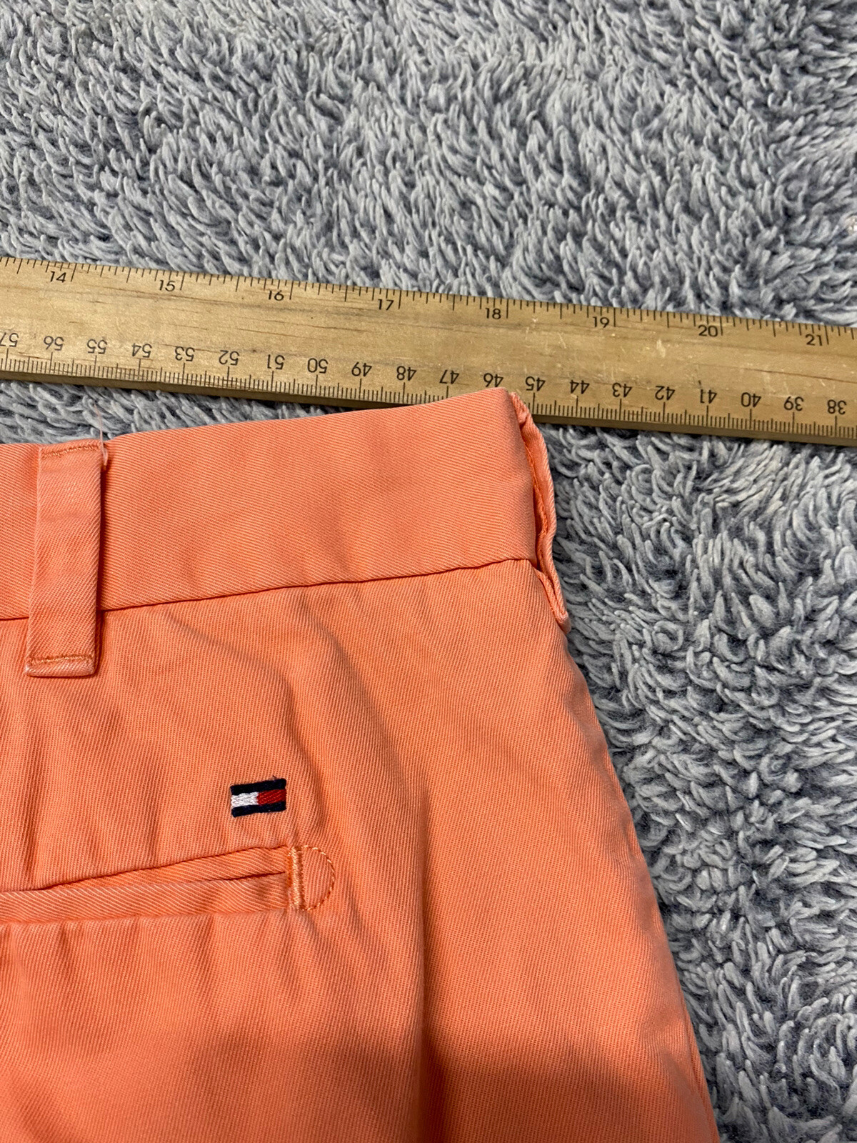 Tommy Hilfiger Shorts Mens 38 Orange Classic Fit Cotton Casual Preppy