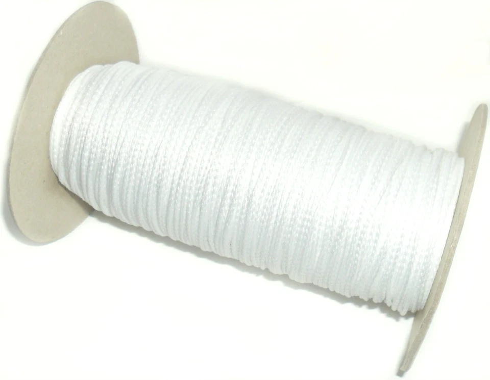 2MM Sintético Tubería Cuerda, Disponible En Blanco o Negro & Diferente Largos - Imagen 1 de 1