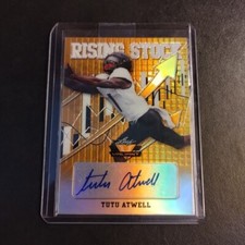 #5/10 Tutu Atwell Gold Rookie Auto 2021 Leaf Valiant Card Rams Louisville