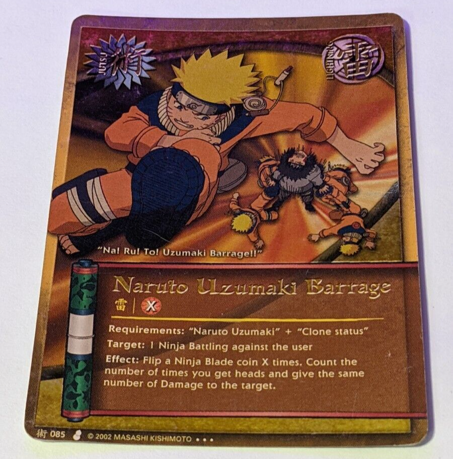 Naruto Uzumaki Barrage 085 Super Rare Gold Foil Naruto Card Game
