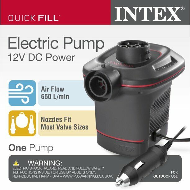 Intex Quick-Fill Air Max 85% OFF Pump Electric Safety and trust Outdoor 650 DC Use Power 12 V