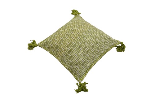 Set of 5 cotton cushion covers with jacquard fabric featuring geometric pattern - Picture 5 of 9
