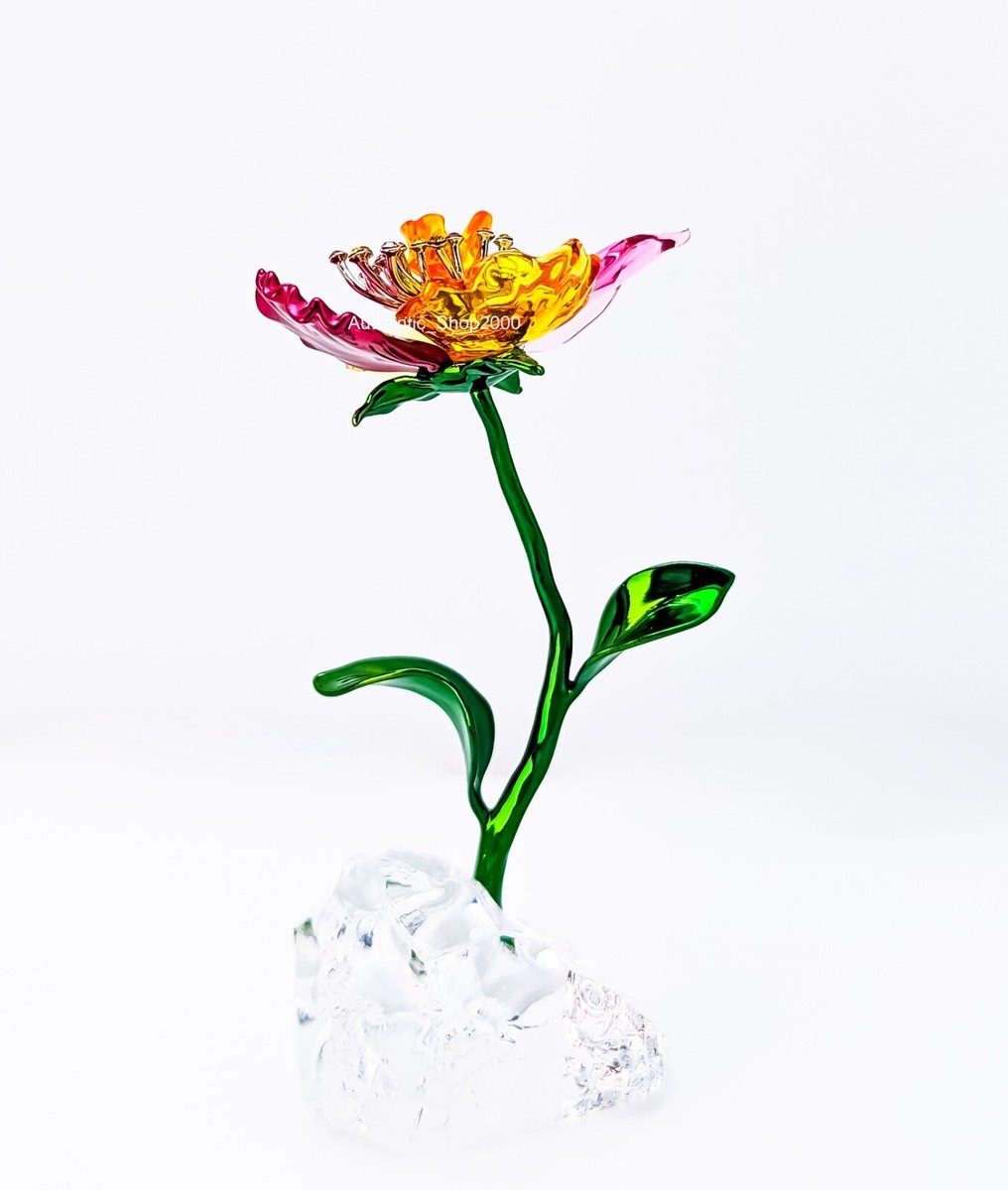 New 100% Auth SWAROVSKI Crystal Idyllia Flower Display Deco