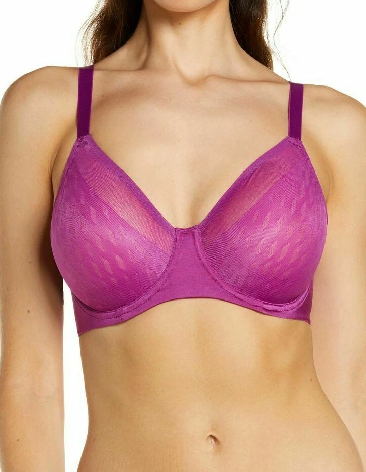 Wacoal ELEVATED ALLURE Hollyhock Purple UW Bra 32DD & B-SMOOTH Hi Cut Brief M Foto 3 de 4