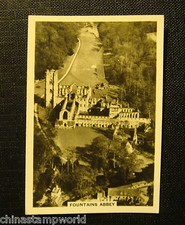 old GB cigarettes card,Britain fm the air,series of 48,no.20 Fountains Abbey