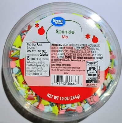 MHD! 2x  Great Value Sprinkle Mix Streusel zum Dekorieren 568 gr aus USA