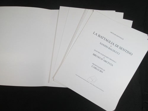 BATTAGLIA DI SENTINO SANZIO BALDUCCI CON 4 ACQUEFORTI DI BRUNO D'ARCEVIA SC84 - Foto 3 di 10