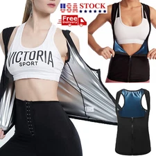 Sauna Suit Women's Athletic Tee Vest Compression Hot Shirt Sweat Tank Top Shaper