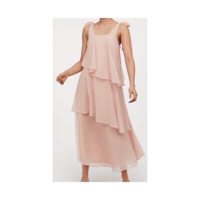 h&m long tiered dress H&M long dress with asymmetrical tiers