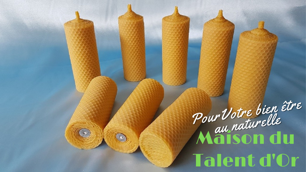 Bougie Chauffe-plats Cire D'abeille Fait Main - Hauteur 15 Mm, Durée 3h45, Senteur Miel, Artisanale Française