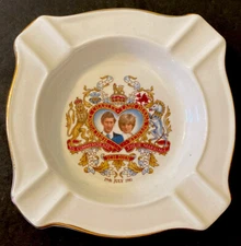 SOUVENIR Ashtray July 29th 1981 Prince Charles And Lady Diana Spencer Marriage
