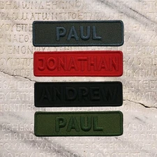 Custom Name Tag Patch Tactical Military Personalized Iron-On Embroidered Badge