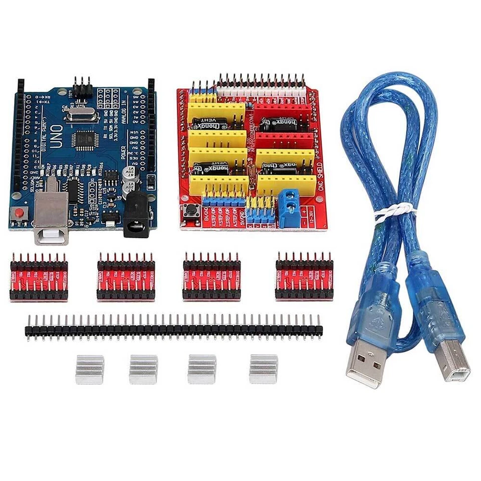 CNC Shield V3.0 UNO R3 Board 4PCS A4988 Driver For Arduino 3D Printer Module - Image 3 of 4