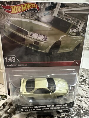 Hot Wheels Premium 2024 Nisson Skyline GT-R BNR 34  1:43 Scale