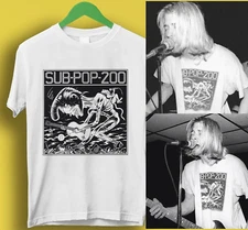 HOT sub-pop-200 Shirt as worn by kurt cobain, worn by Kurt Cobain. unisex shirt