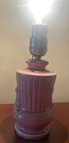 Vintage Pottery Lamp, Rose Colored Mid Century - Looks McCoy - Picture 6 of 11