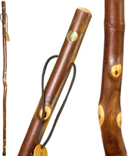 Rustic Wood Walking Stick, Maple, Traditional Style Handle, for Men & Women, Mad