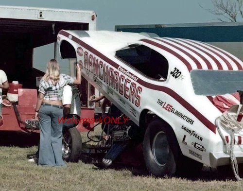 "RAMCHARGERS" Clare Sanders 1972 Dodge Demon NITRO Funny Car PHOTO! #(100b)