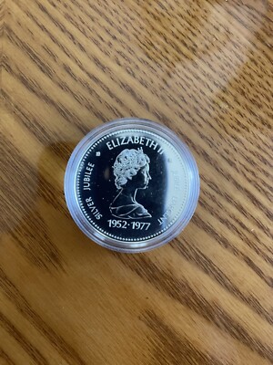 1952-1977 Silver Dollar Coin Queen's Silver Jubilee Throne Of The