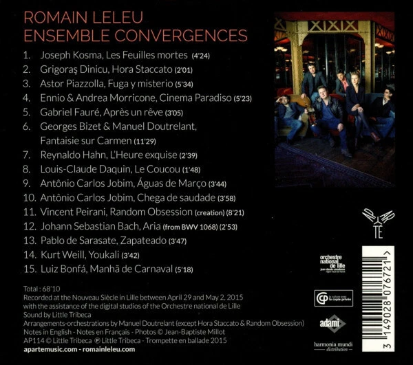 Romain Leleu, Ensemble Convergences cd Inspirations NEW sealed 2015 Aparté 114 Foto 2 de 2