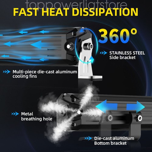 Osram Dual Row DRL LED Light Bar Spot Flood Work Driving Fog Lamp Offroad UTE4X4 - Picture 9 of 17