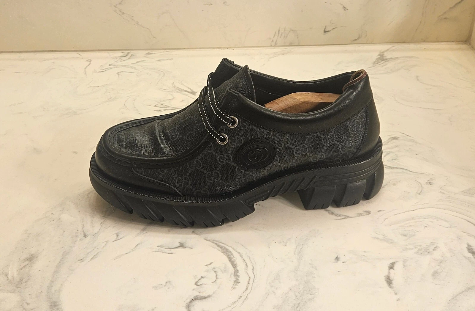 Neuf ! Baskets Gucci « Maxi Supreme » GG en toile enduite hommes 11 US 10 UK PRIX DE DÉTAIL SUGGÉRÉ PAR LE FABRICANT