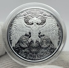 Silicon Haven 1 oz .9999 Fine Silver Round 100 Bytecoins AI Art Round Detailed 46.00 per troy oz