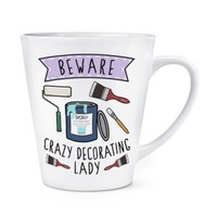 Beware VerrüCkte Dekoration Damen 341Ml Latte Becher Tasse Mutter Tag Freundin
