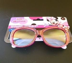 DISNEY JUNIOR MINNIE KIDS PINK SPARLEY SUNGLASSES WITH POKA DOT BOW**BRAND NEW**
