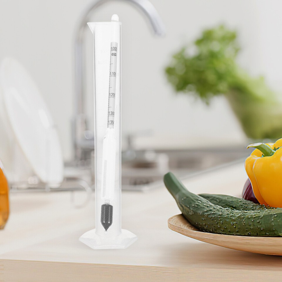 Plastic Glass Hydrometer Graduated Cylinder Test Jar Measuring eBay