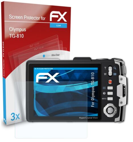 atFoliX 3x Schermbeschermer voor Olympus TG-810 Screen Protector duidelijk Folie - Picture 1 of 9