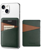 VULKIT Phone Card Holder Slim Leather Adhesive Pocket RFID Blocking Credit Card 