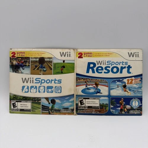 Wii Sports and Wii Resort - 2 in 1 Combo - Tested - Works - Disc & Sleeve