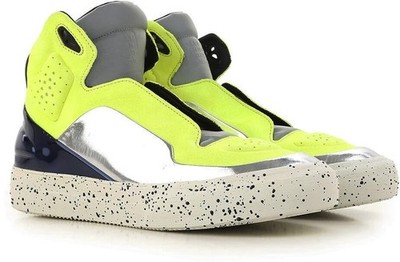 $1395 Designer MAISON MARTIN MARGIELA High Top Color-Block Fashion Sneakers 8